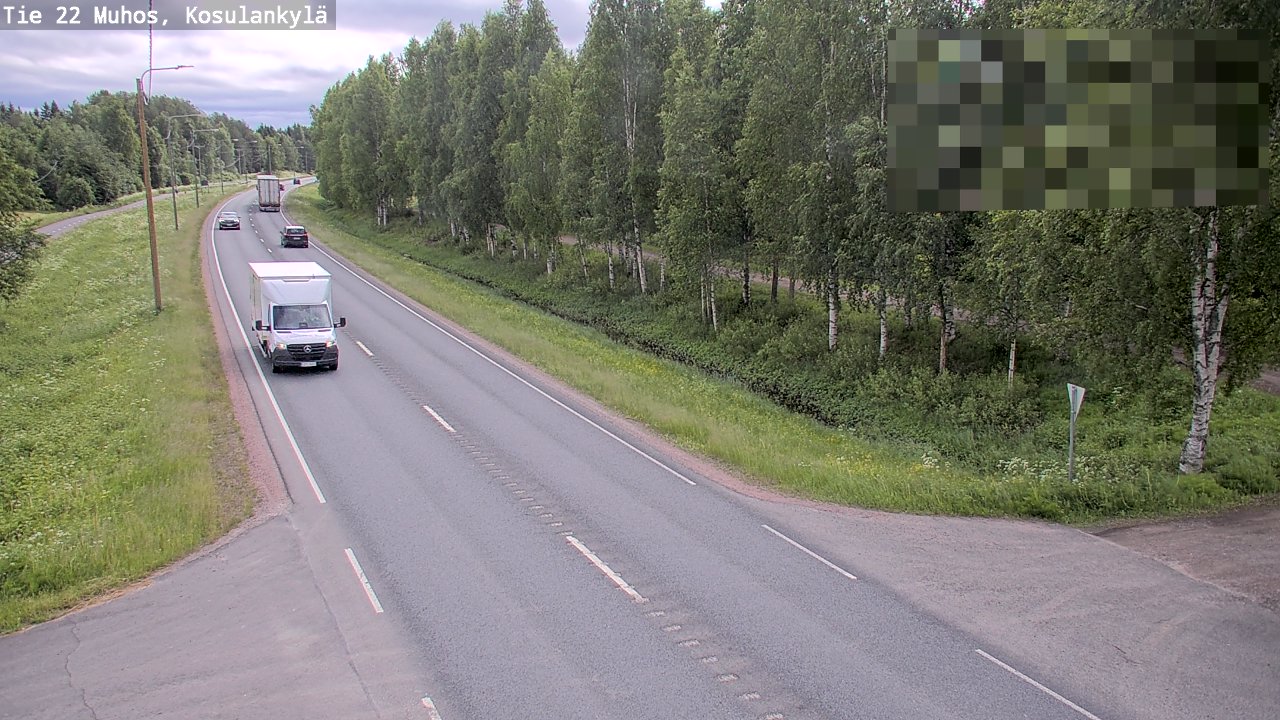 Weather Camera Image Road 22 Muhos, Kosulankylä, Muhos, Pohjois-Pohjanmaa
