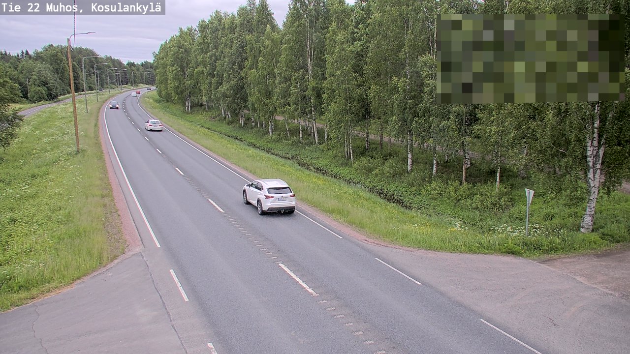 Weather Camera Image Road 22 Muhos, Kosulankylä, Muhos, Pohjois-Pohjanmaa