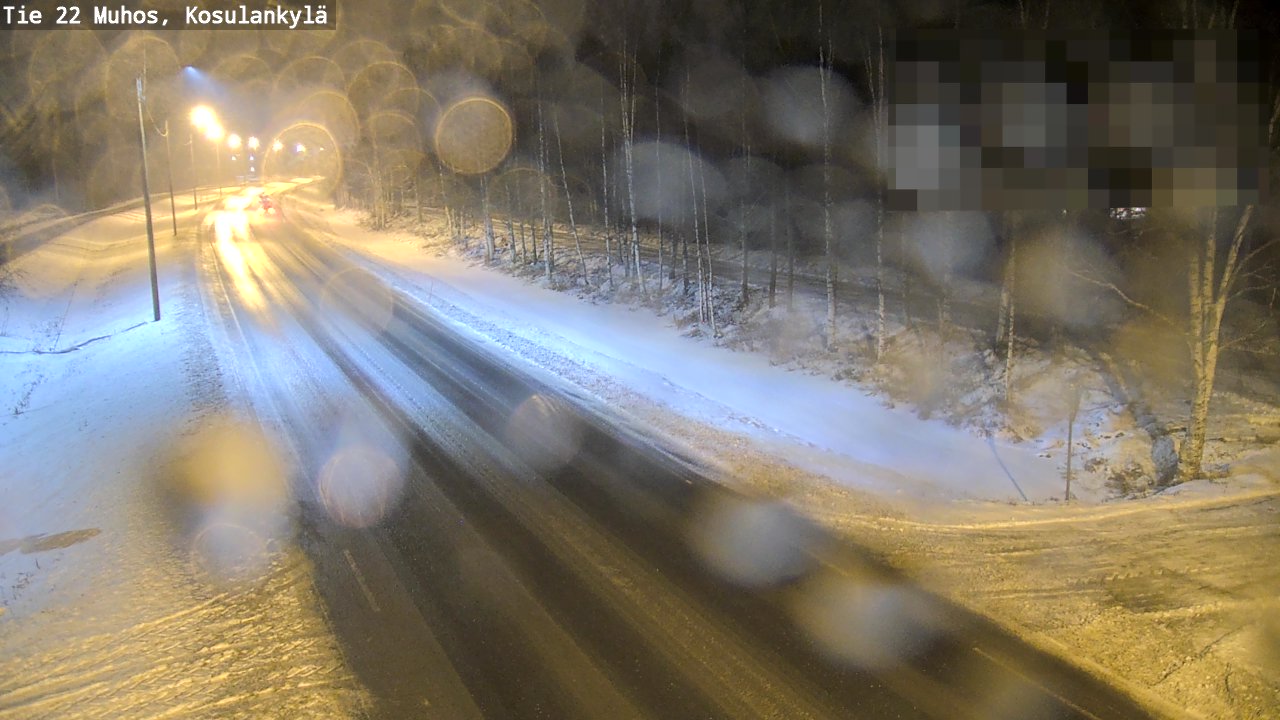 Weather Camera Image Väg 22 Muhos, Kosulankylä, Muhos, Pohjois-Pohjanmaa