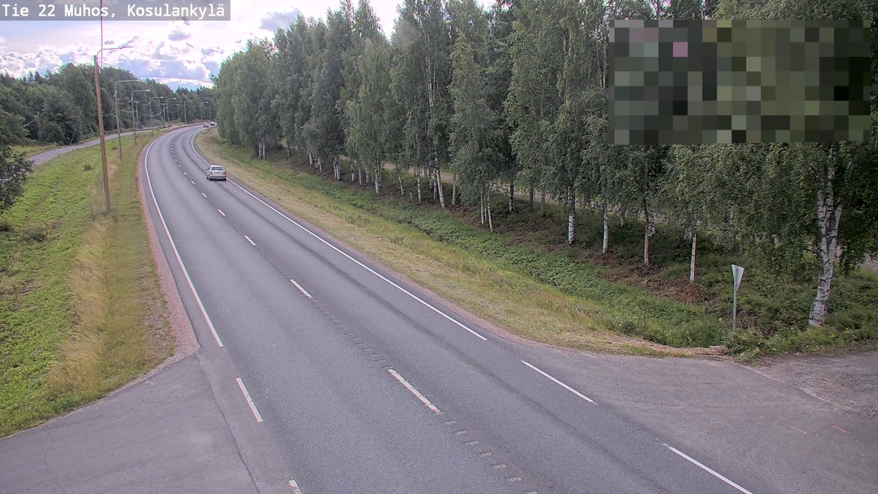Weather Camera Image Väg 22 Muhos, Kosulankylä, Muhos, Pohjois-Pohjanmaa