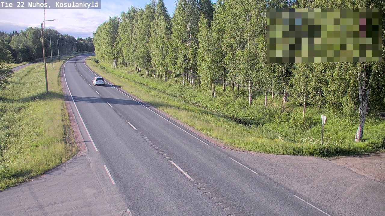 Weather Camera Image Road 22 Muhos, Kosulankylä, Muhos, Pohjois-Pohjanmaa