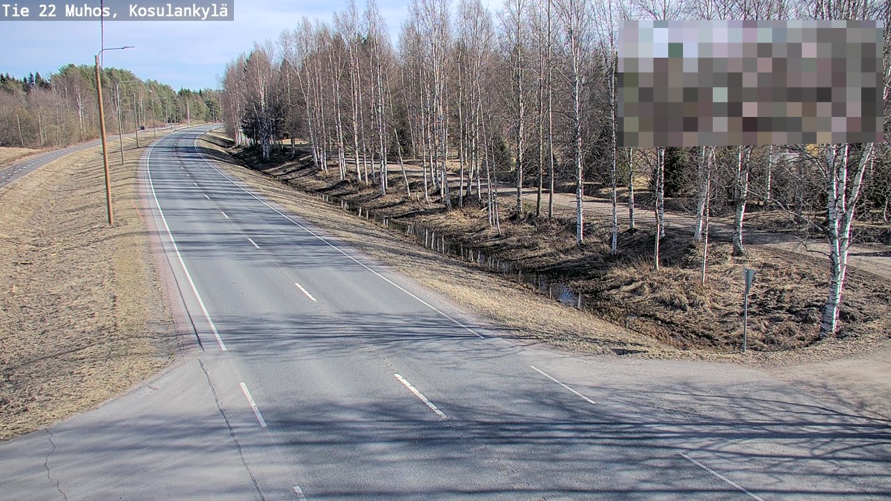 Kelikamerat Kuva Tie 22 Muhos, Kosulankylä, Muhos, Pohjois-Pohjanmaa