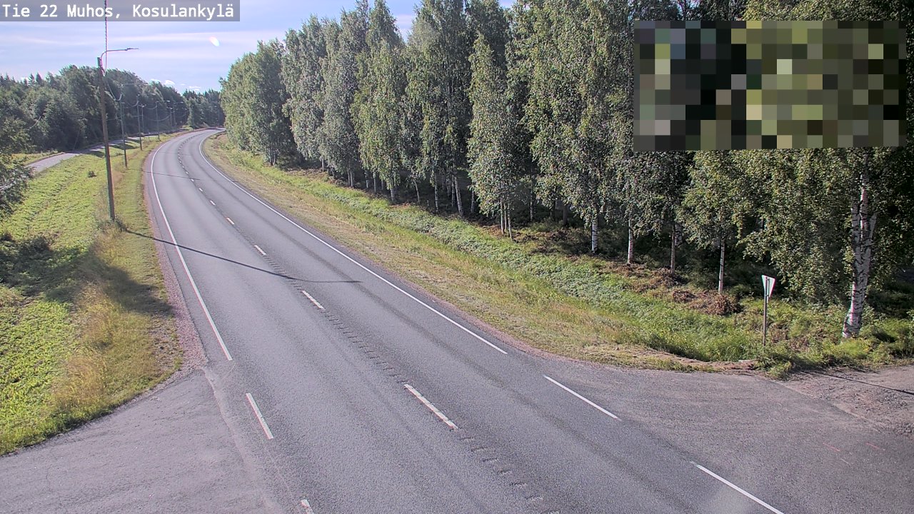 Weather Camera Image Road 22 Muhos, Kosulankylä, Muhos, Pohjois-Pohjanmaa