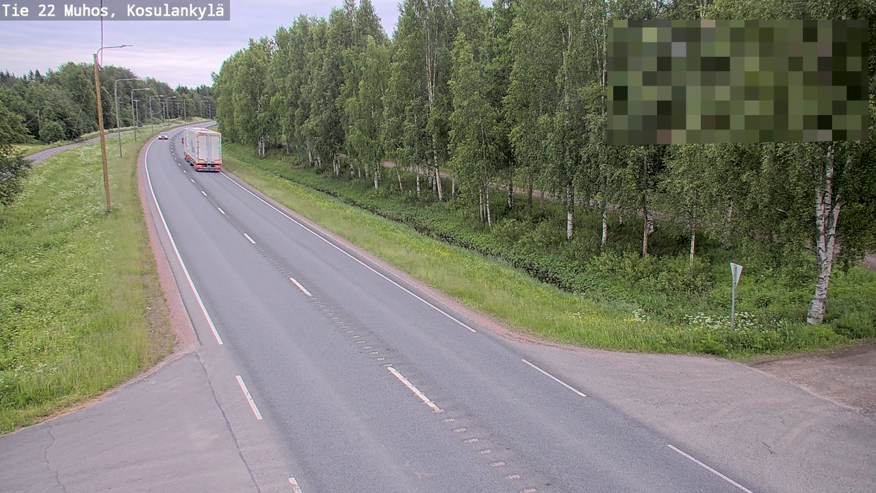 Weather Camera Image Road 22 Muhos, Kosulankylä, Muhos, Pohjois-Pohjanmaa