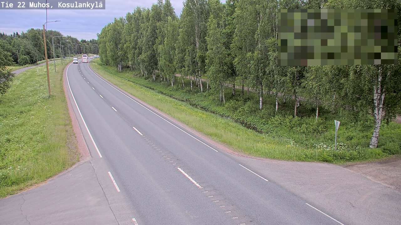 Weather Camera Image Road 22 Muhos, Kosulankylä, Muhos, Pohjois-Pohjanmaa