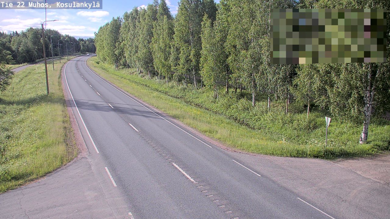 Weather Camera Image Road 22 Muhos, Kosulankylä, Muhos, Pohjois-Pohjanmaa