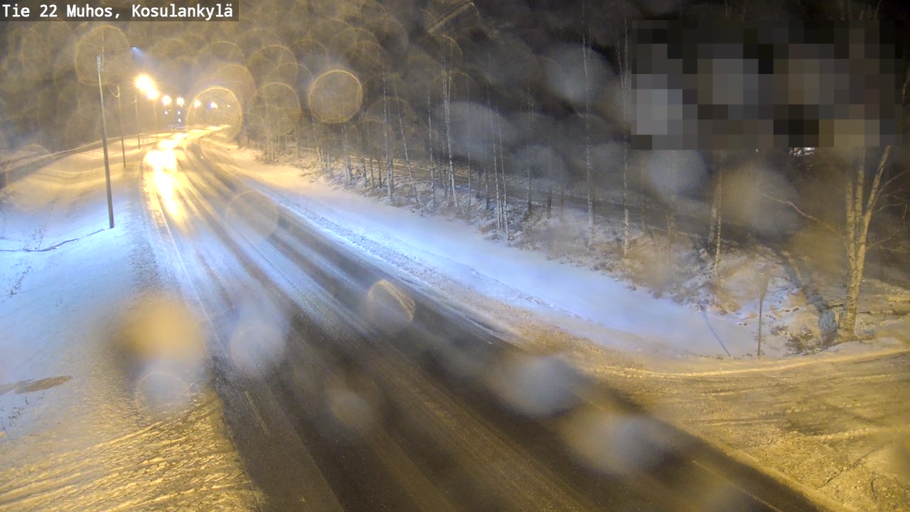 Weather Camera Image Väg 22 Muhos, Kosulankylä, Muhos, Pohjois-Pohjanmaa