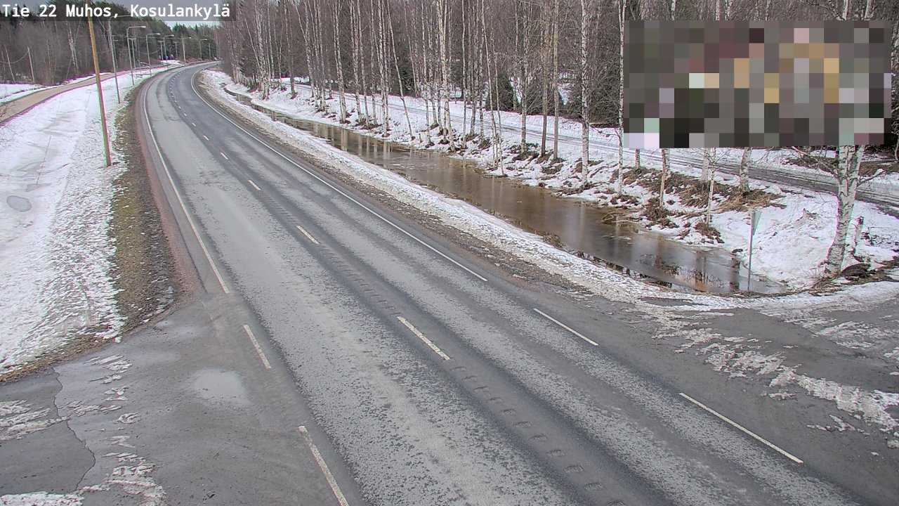 Weather Camera Image Väg 22 Muhos, Kosulankylä, Muhos, Pohjois-Pohjanmaa