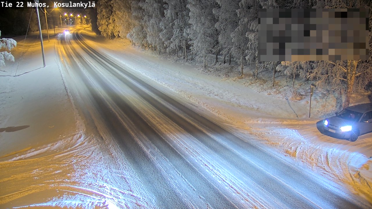 Weather Camera Image Väg 22 Muhos, Kosulankylä, Muhos, Pohjois-Pohjanmaa