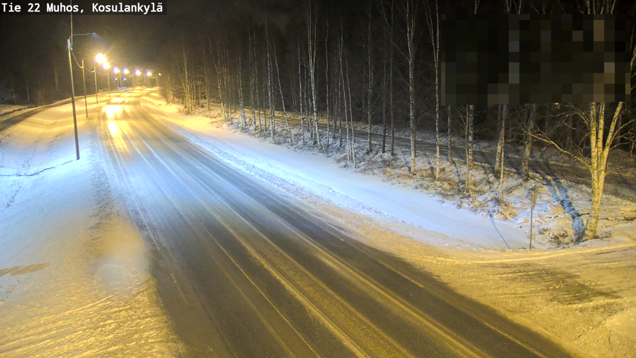 Weather Camera Image Väg 22 Muhos, Kosulankylä, Muhos, Pohjois-Pohjanmaa