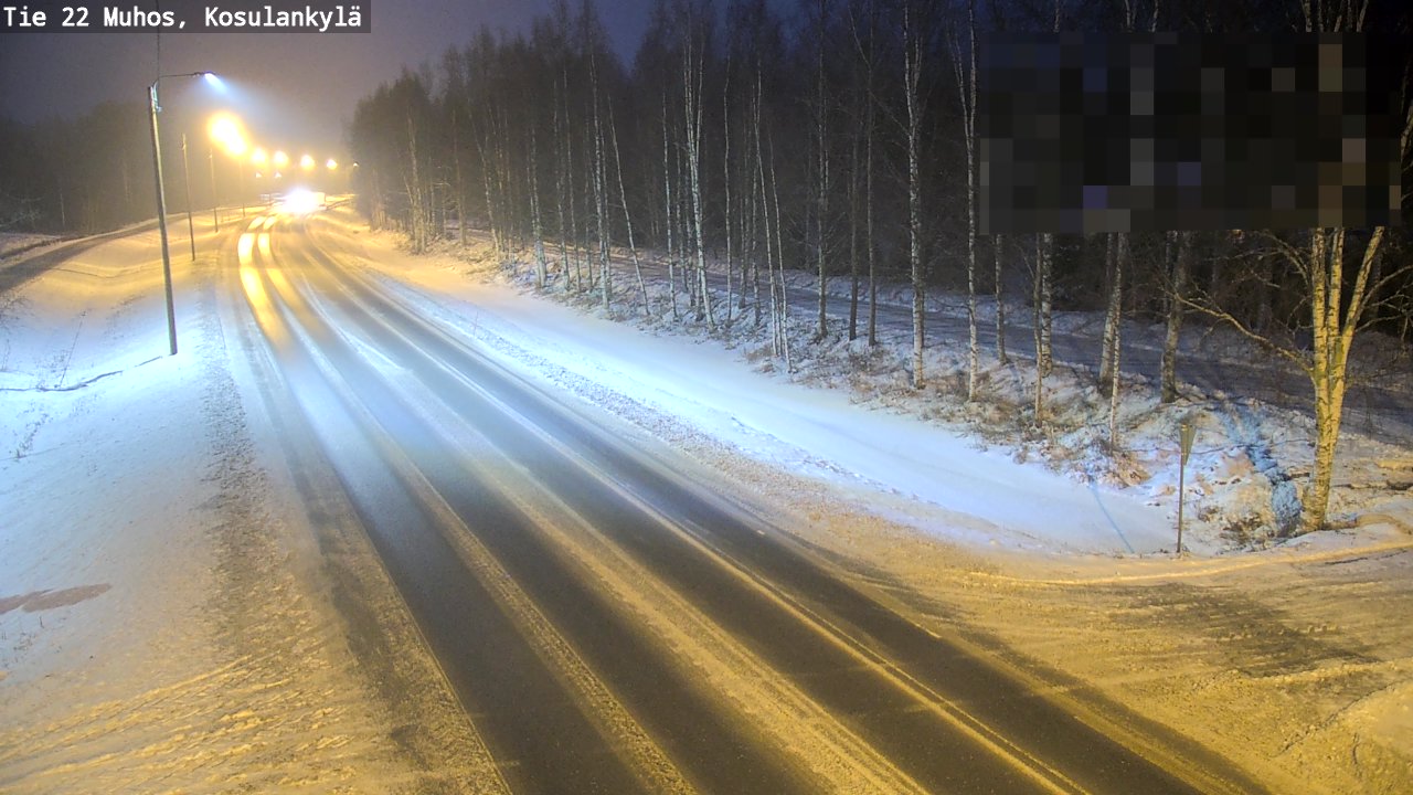 Weather Camera Image Väg 22 Muhos, Kosulankylä, Muhos, Pohjois-Pohjanmaa