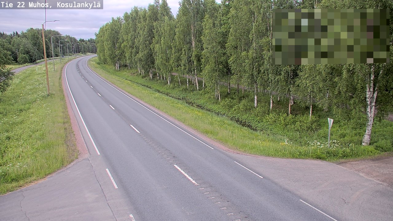 Weather Camera Image Road 22 Muhos, Kosulankylä, Muhos, Pohjois-Pohjanmaa