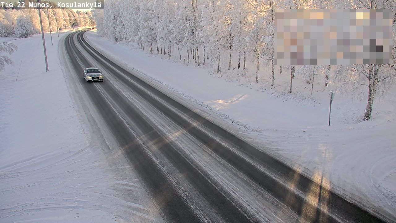 Weather Camera Image Road 22 Muhos, Kosulankylä, Muhos, Pohjois-Pohjanmaa