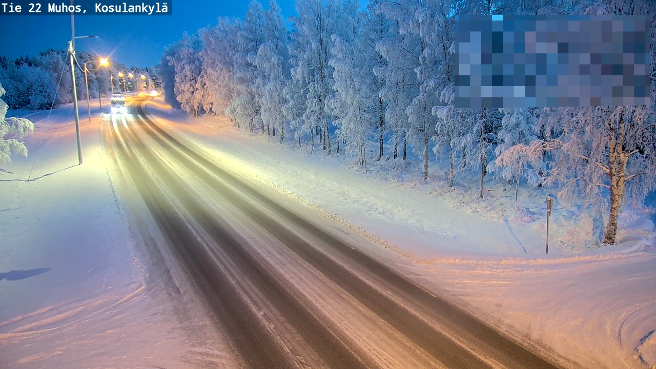 Weather Camera Image Road 22 Muhos, Kosulankylä, Muhos, Pohjois-Pohjanmaa