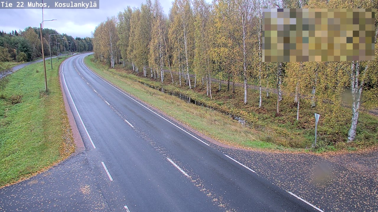 Weather Camera Image Road 22 Muhos, Kosulankylä, Muhos, Pohjois-Pohjanmaa