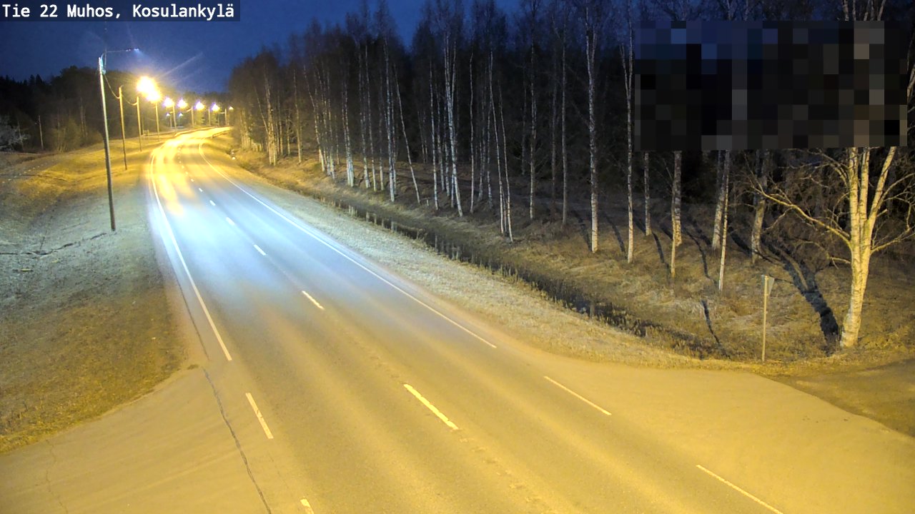 Weather Camera Image Road 22 Muhos, Kosulankylä, Muhos, Pohjois-Pohjanmaa