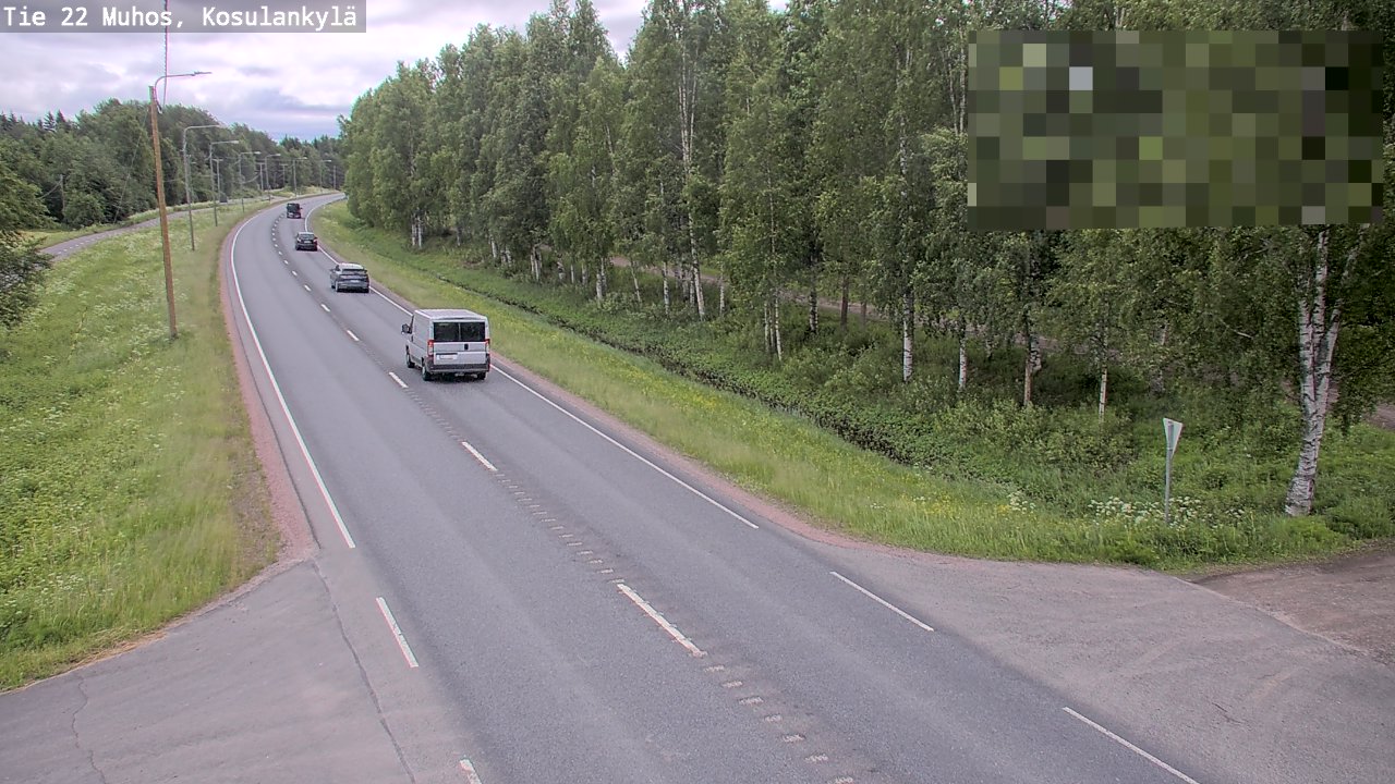 Weather Camera Image Road 22 Muhos, Kosulankylä, Muhos, Pohjois-Pohjanmaa