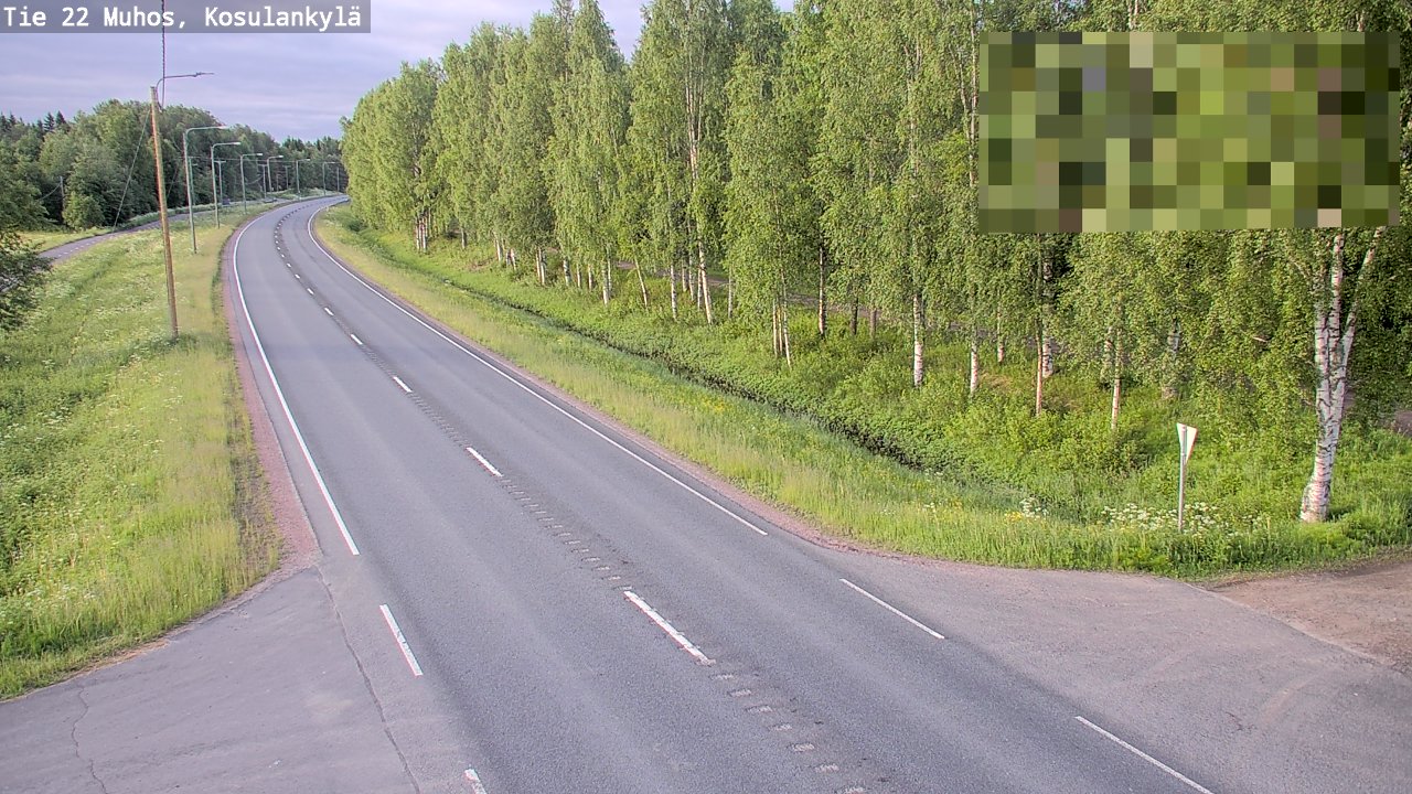Weather Camera Image Road 22 Muhos, Kosulankylä, Muhos, Pohjois-Pohjanmaa