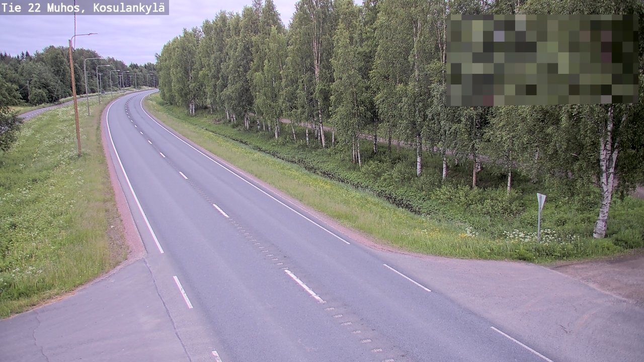 Weather Camera Image Road 22 Muhos, Kosulankylä, Muhos, Pohjois-Pohjanmaa