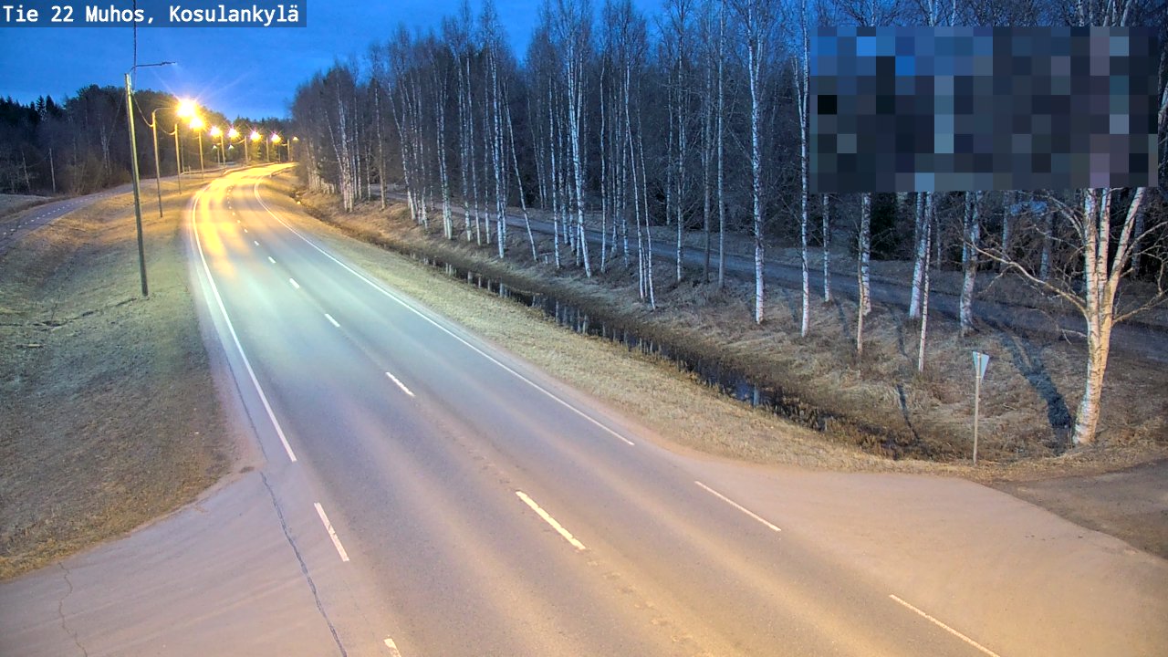 Weather Camera Image Road 22 Muhos, Kosulankylä, Muhos, Pohjois-Pohjanmaa