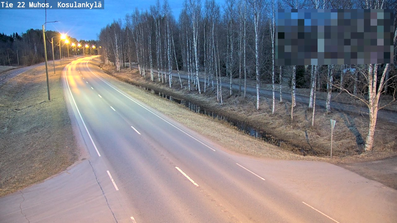 Weather Camera Image Road 22 Muhos, Kosulankylä, Muhos, Pohjois-Pohjanmaa
