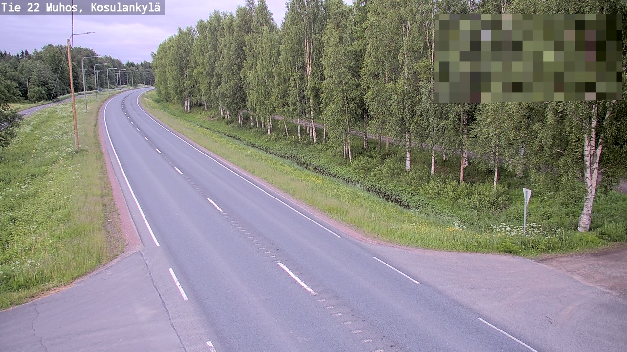 Weather Camera Image Road 22 Muhos, Kosulankylä, Muhos, Pohjois-Pohjanmaa