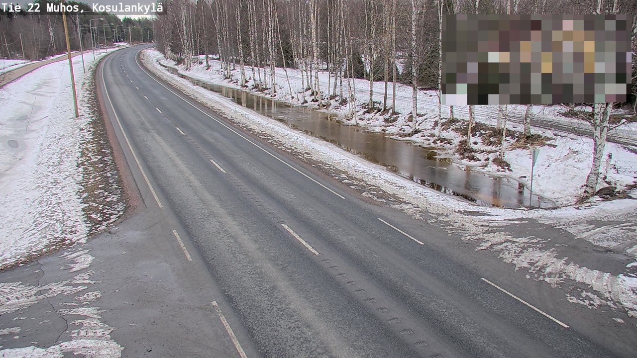 Weather Camera Image Väg 22 Muhos, Kosulankylä, Muhos, Pohjois-Pohjanmaa