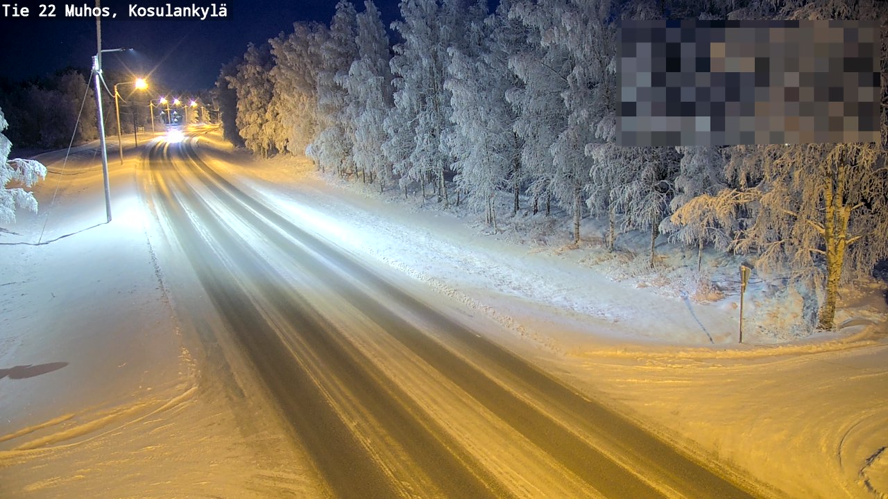 Weather Camera Image Road 22 Muhos, Kosulankylä, Muhos, Pohjois-Pohjanmaa
