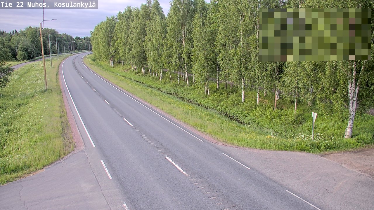 Weather Camera Image Road 22 Muhos, Kosulankylä, Muhos, Pohjois-Pohjanmaa