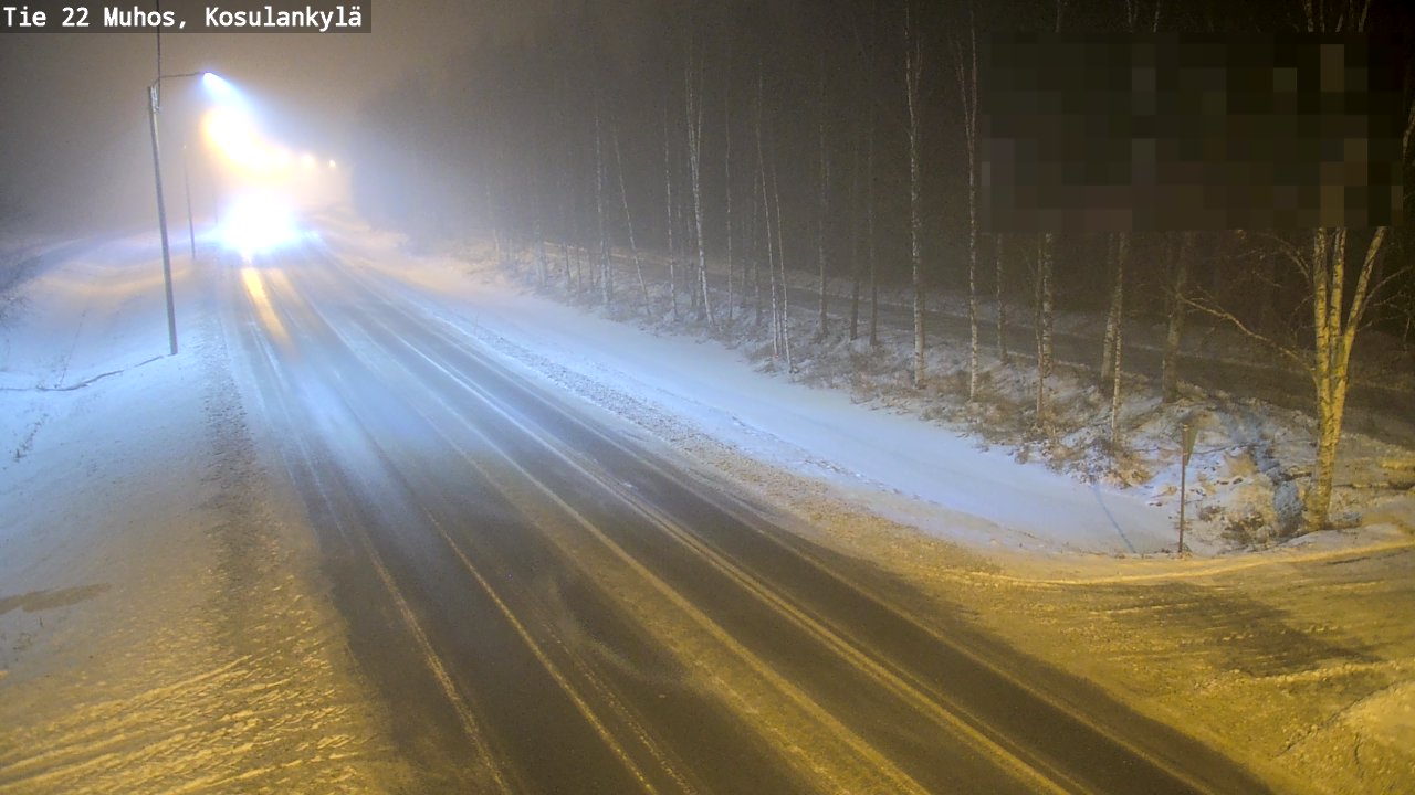 Weather Camera Image Väg 22 Muhos, Kosulankylä, Muhos, Pohjois-Pohjanmaa