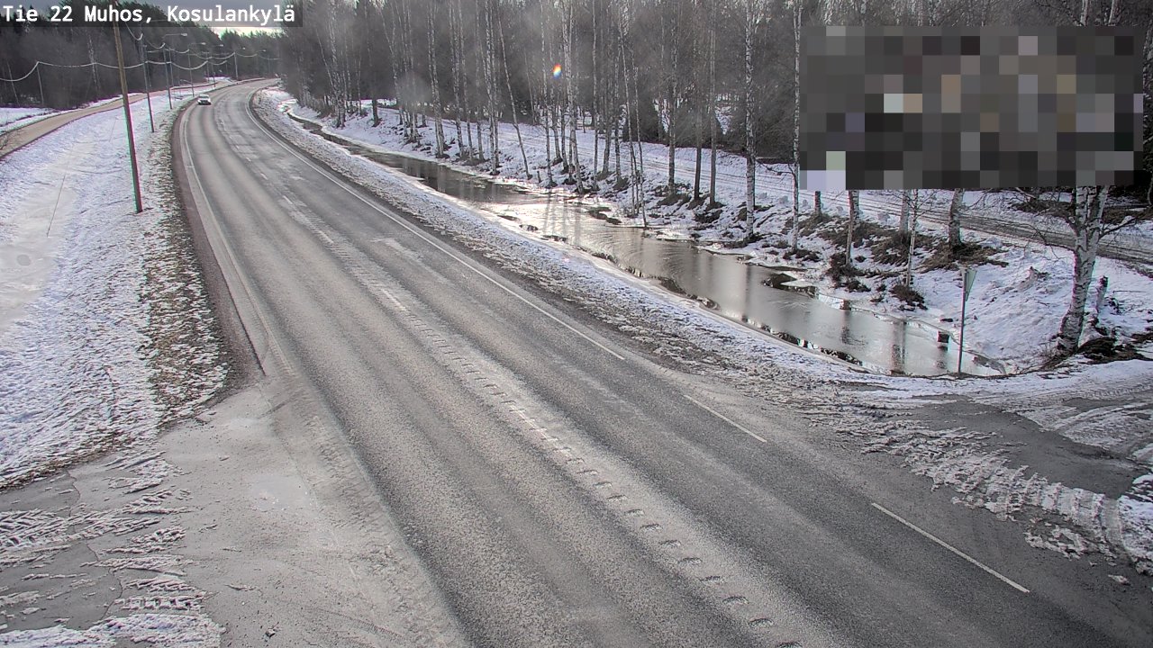 Weather Camera Image Väg 22 Muhos, Kosulankylä, Muhos, Pohjois-Pohjanmaa