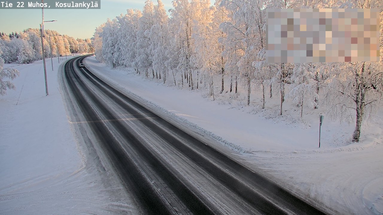 Weather Camera Image Road 22 Muhos, Kosulankylä, Muhos, Pohjois-Pohjanmaa