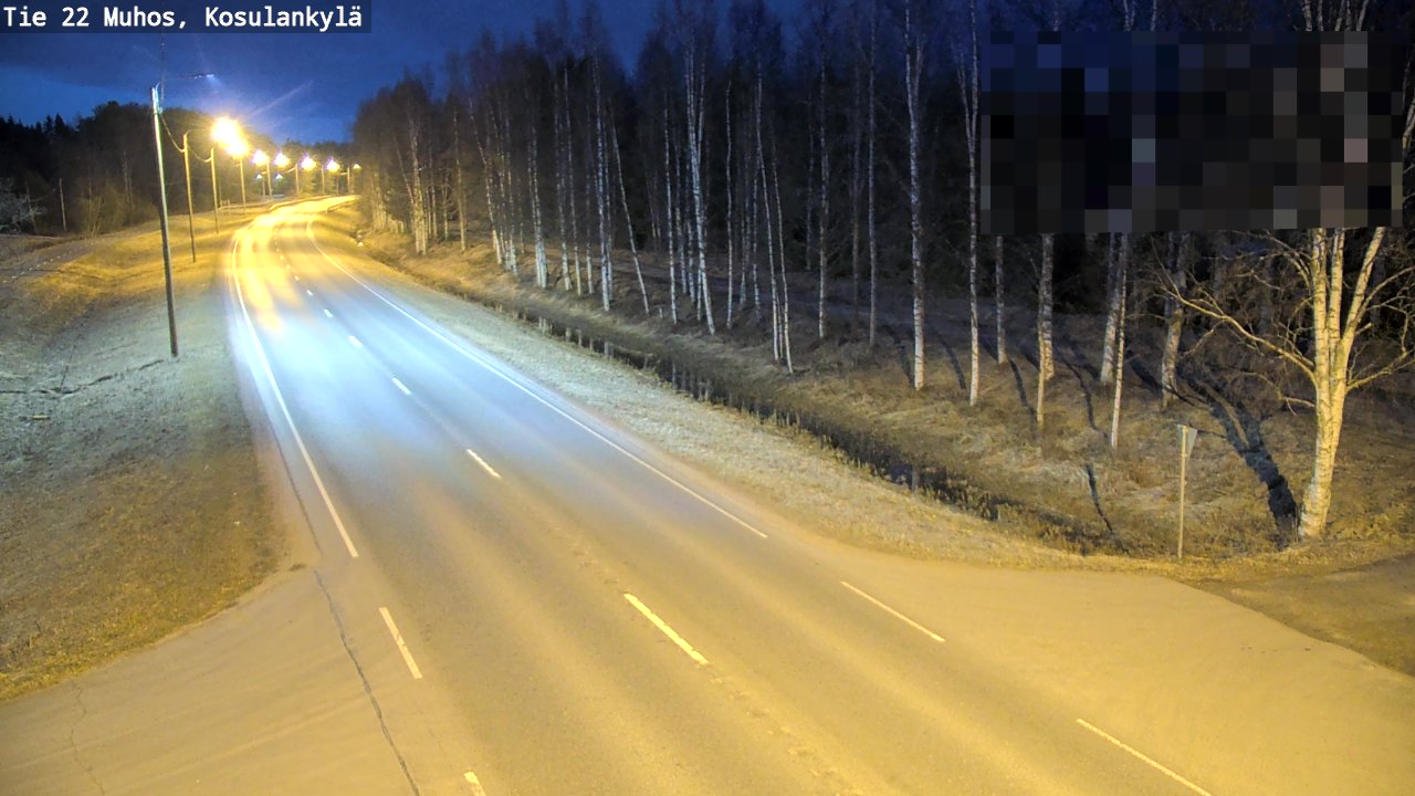 Weather Camera Image Road 22 Muhos, Kosulankylä, Muhos, Pohjois-Pohjanmaa