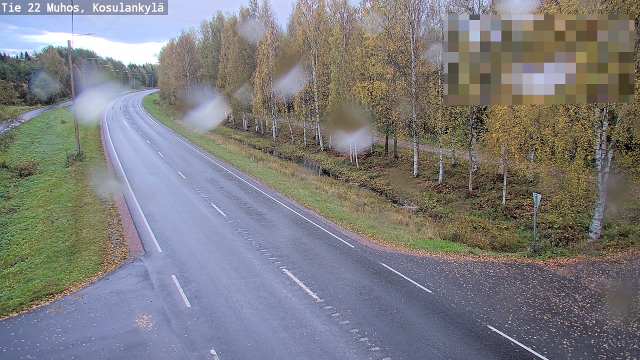 Weather Camera Image Road 22 Muhos, Kosulankylä, Muhos, Pohjois-Pohjanmaa