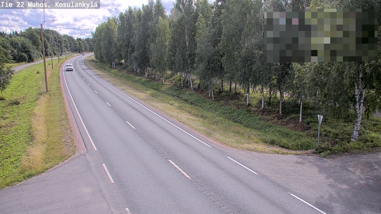 Weather Camera Image Väg 22 Muhos, Kosulankylä, Muhos, Pohjois-Pohjanmaa