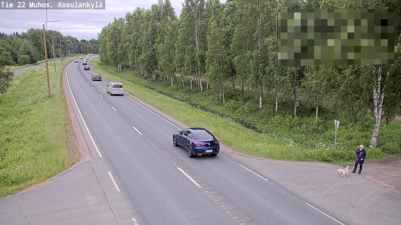 Weather Camera Image Road 22 Muhos, Kosulankylä, Muhos, Pohjois-Pohjanmaa