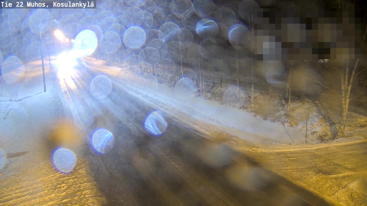 Weather Camera Image Väg 22 Muhos, Kosulankylä, Muhos, Pohjois-Pohjanmaa