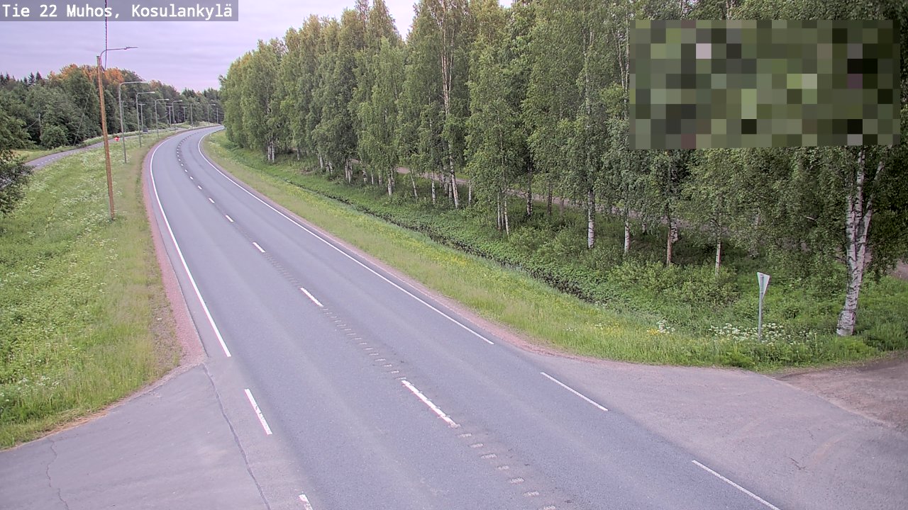 Weather Camera Image Road 22 Muhos, Kosulankylä, Muhos, Pohjois-Pohjanmaa