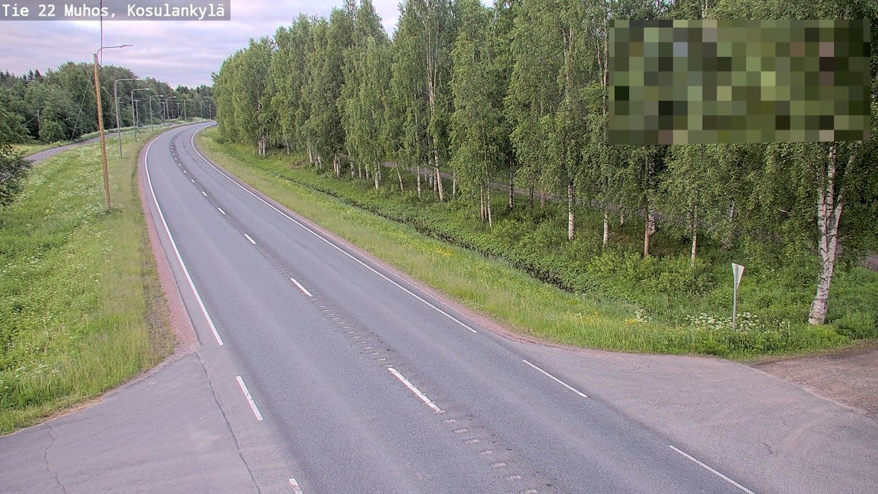 Weather Camera Image Road 22 Muhos, Kosulankylä, Muhos, Pohjois-Pohjanmaa
