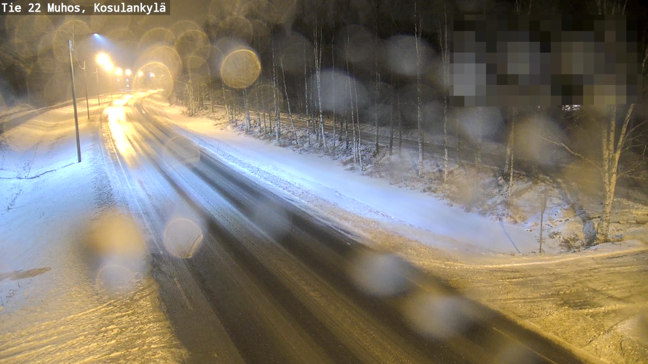Weather Camera Image Väg 22 Muhos, Kosulankylä, Muhos, Pohjois-Pohjanmaa
