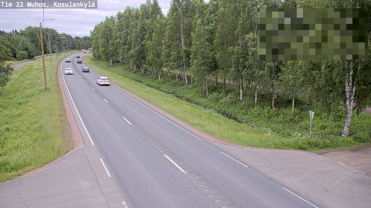 Weather Camera Image Road 22 Muhos, Kosulankylä, Muhos, Pohjois-Pohjanmaa