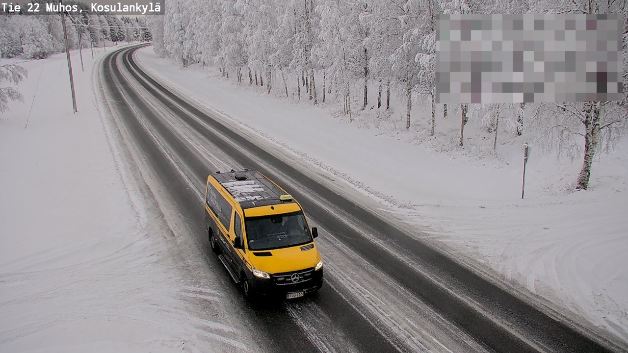 Weather Camera Image Väg 22 Muhos, Kosulankylä, Muhos, Pohjois-Pohjanmaa