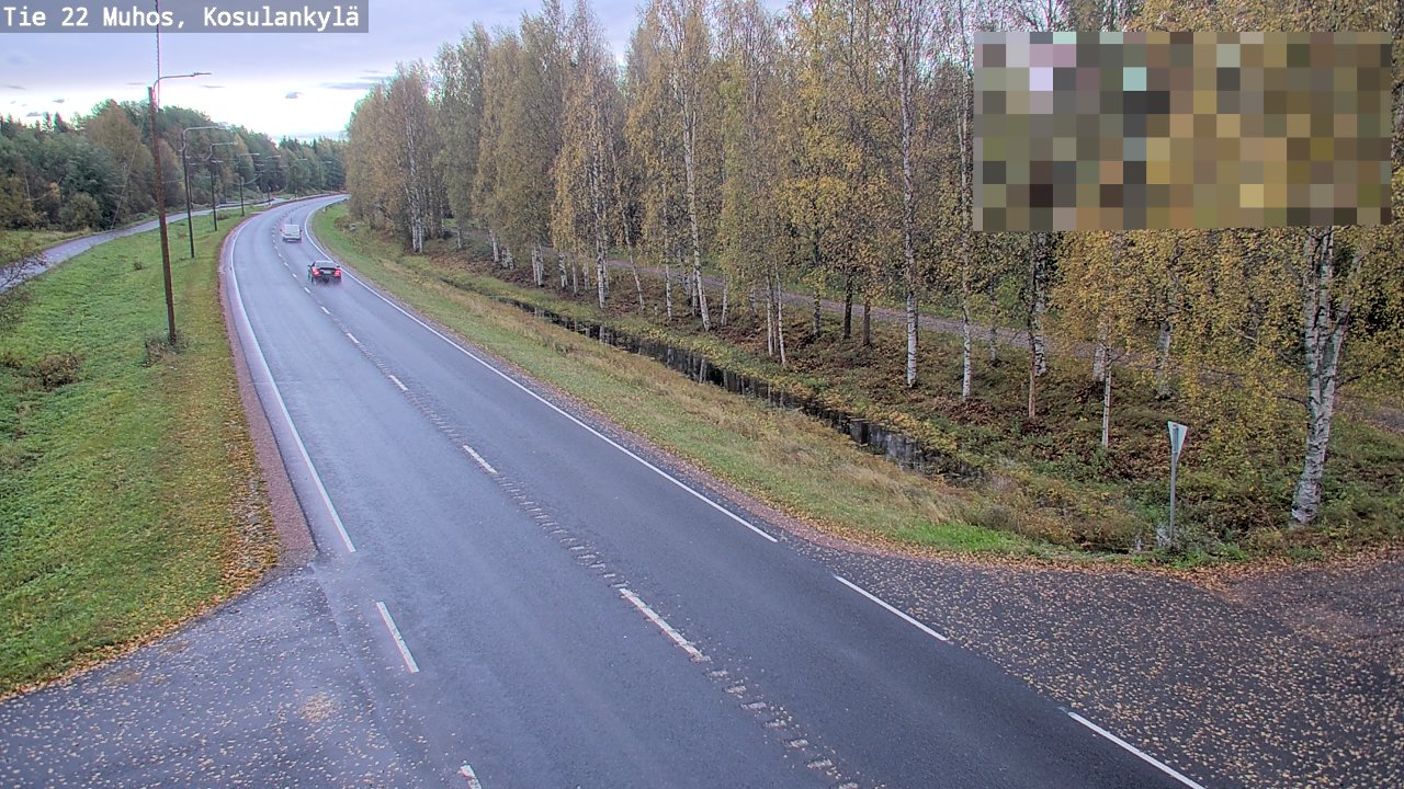 Weather Camera Image Road 22 Muhos, Kosulankylä, Muhos, Pohjois-Pohjanmaa