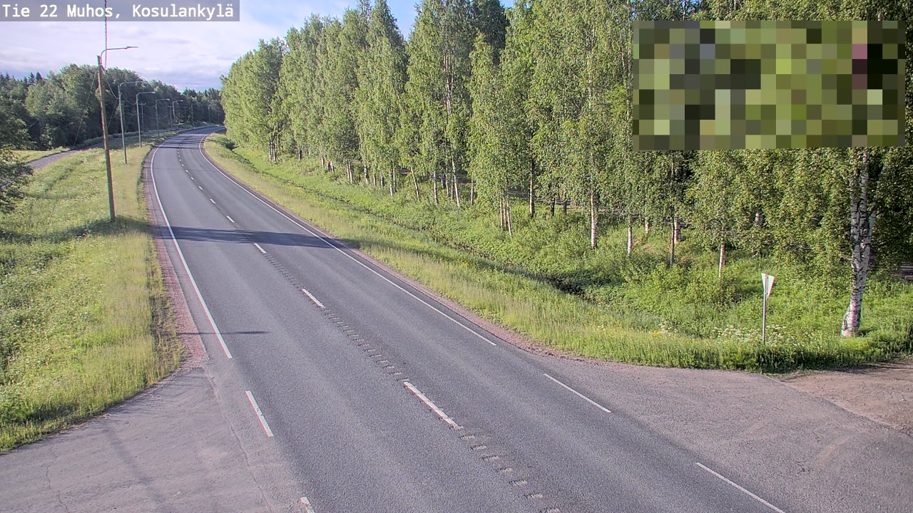 Weather Camera Image Road 22 Muhos, Kosulankylä, Muhos, Pohjois-Pohjanmaa