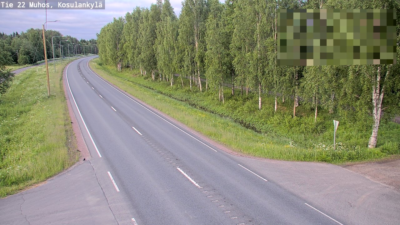Weather Camera Image Road 22 Muhos, Kosulankylä, Muhos, Pohjois-Pohjanmaa