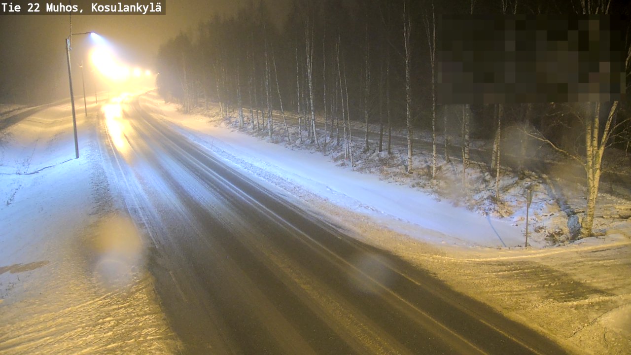 Weather Camera Image Väg 22 Muhos, Kosulankylä, Muhos, Pohjois-Pohjanmaa
