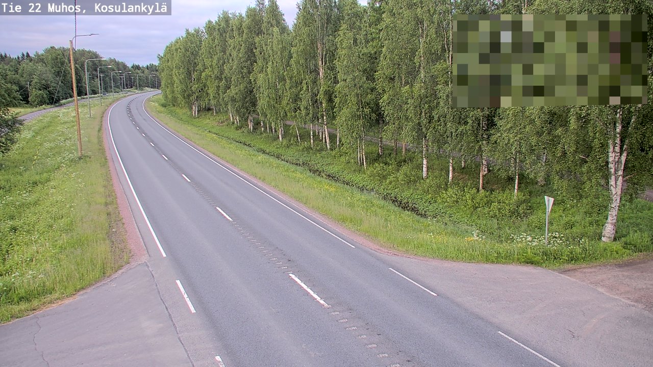 Weather Camera Image Road 22 Muhos, Kosulankylä, Muhos, Pohjois-Pohjanmaa
