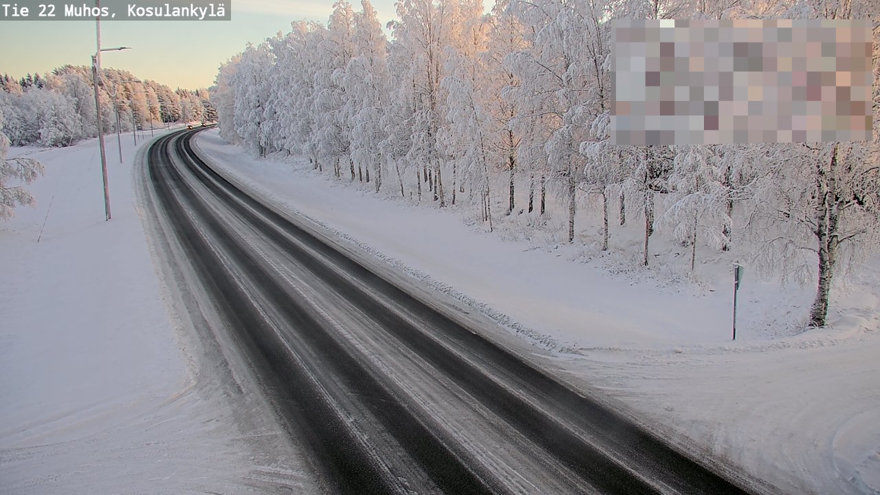 Weather Camera Image Road 22 Muhos, Kosulankylä, Muhos, Pohjois-Pohjanmaa
