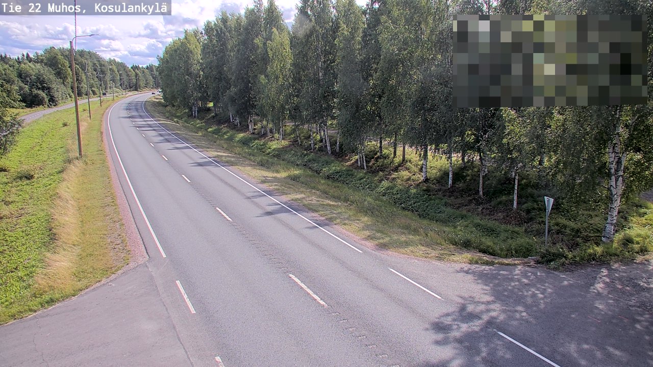 Weather Camera Image Road 22 Muhos, Kosulankylä, Muhos, Pohjois-Pohjanmaa