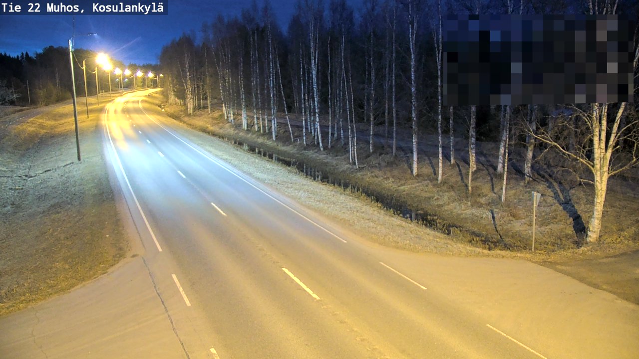 Weather Camera Image Road 22 Muhos, Kosulankylä, Muhos, Pohjois-Pohjanmaa